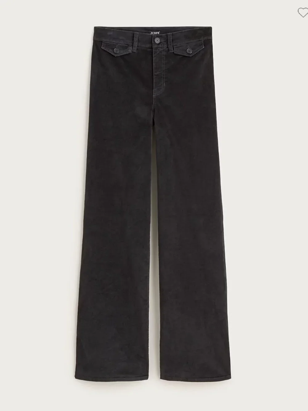 NWT J.Crew Wid-Leg Trouser in Black Washed Velvet 33/16 - Picture 6 of 6